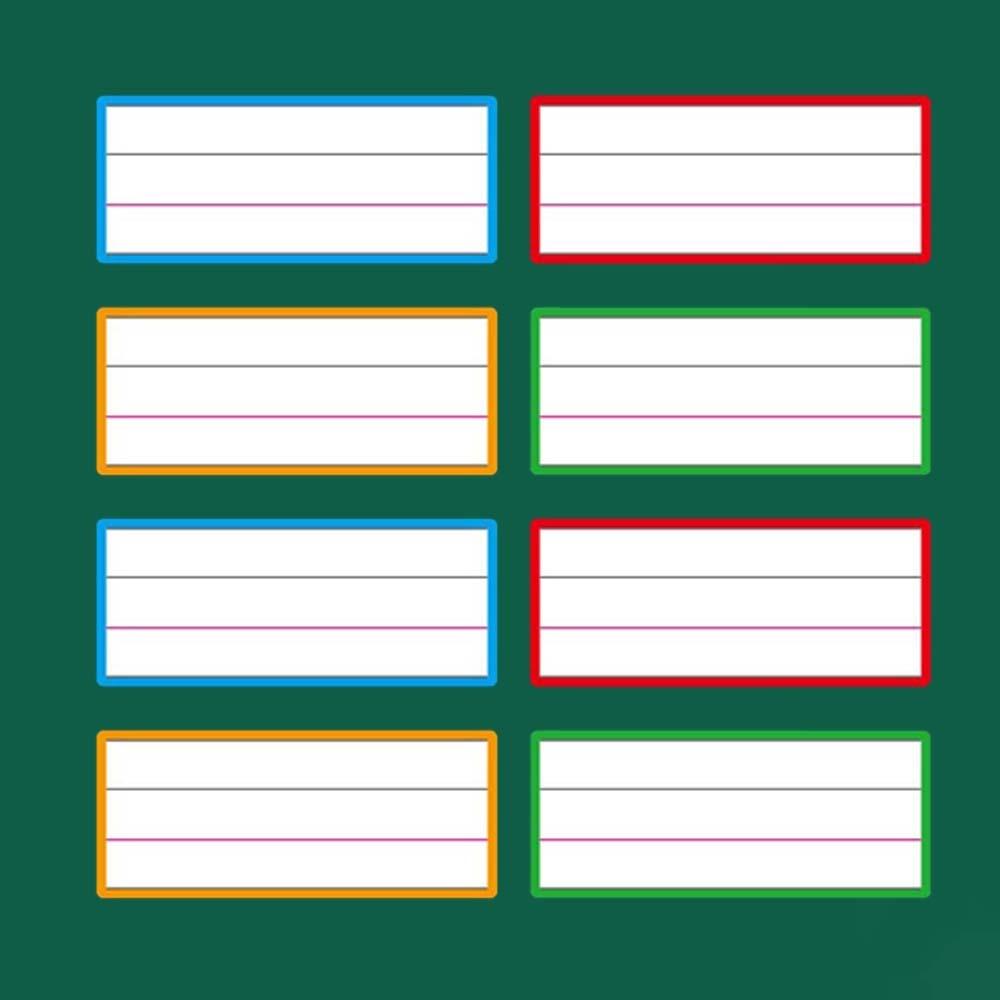 8pcs Magnetic Sentence Strips Four Line Writing Magnets Whiteboard Stickers Spelling Practice 8 PCS / SET
