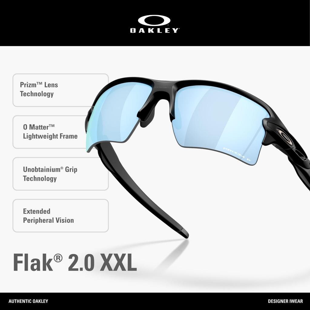 Oakley Sunglasses 0OO9488 FLAK XXL MATTE BLACK PRIZM DEEP WATER POLARIZED 94880563 Polarized [Oakley] 2.0