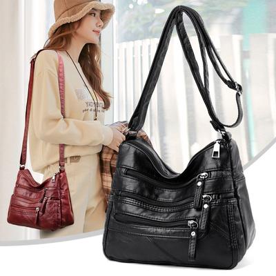 Geantă pentru femei la modă Geantă crossbody pentru femei Nouă geantă de umăr moale din PU Geantă pentru femei de vârstă mijlocie Geanta pentru femei cu mai multe compartimente Casual