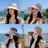 Summer Wide Brim Sun Hat With Butterfly Bow For Outdoor Sun Protection Women