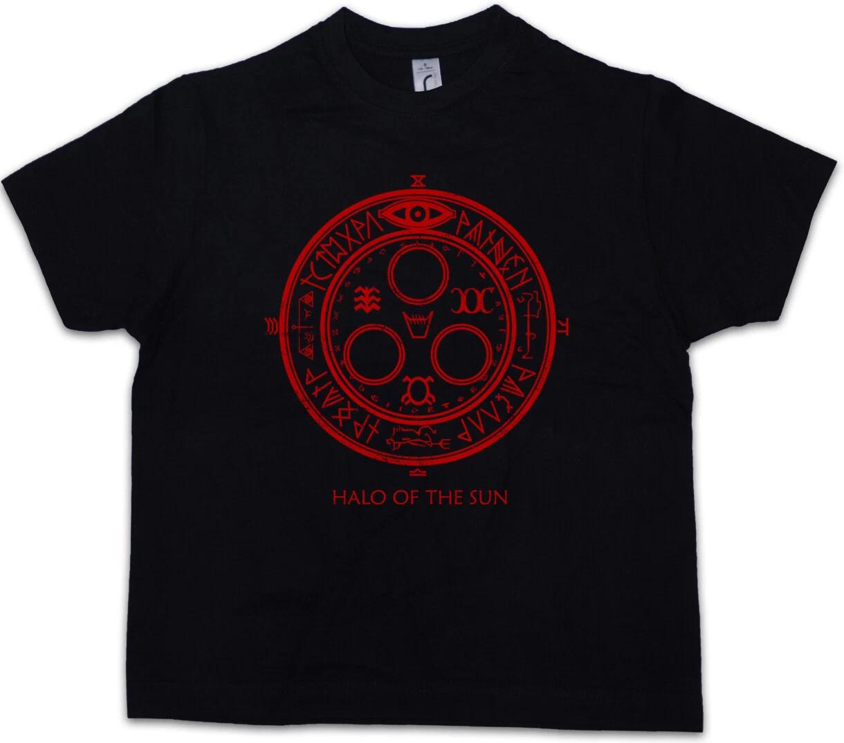 

HALO OF THE SUN LOGO Kids Boys T-Shirt Silent Hill Game Satanic Circle 666- 100