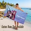 Kpop Demon Hunters Design Beach Towel Custom Text Large Towel for Beach Vacation