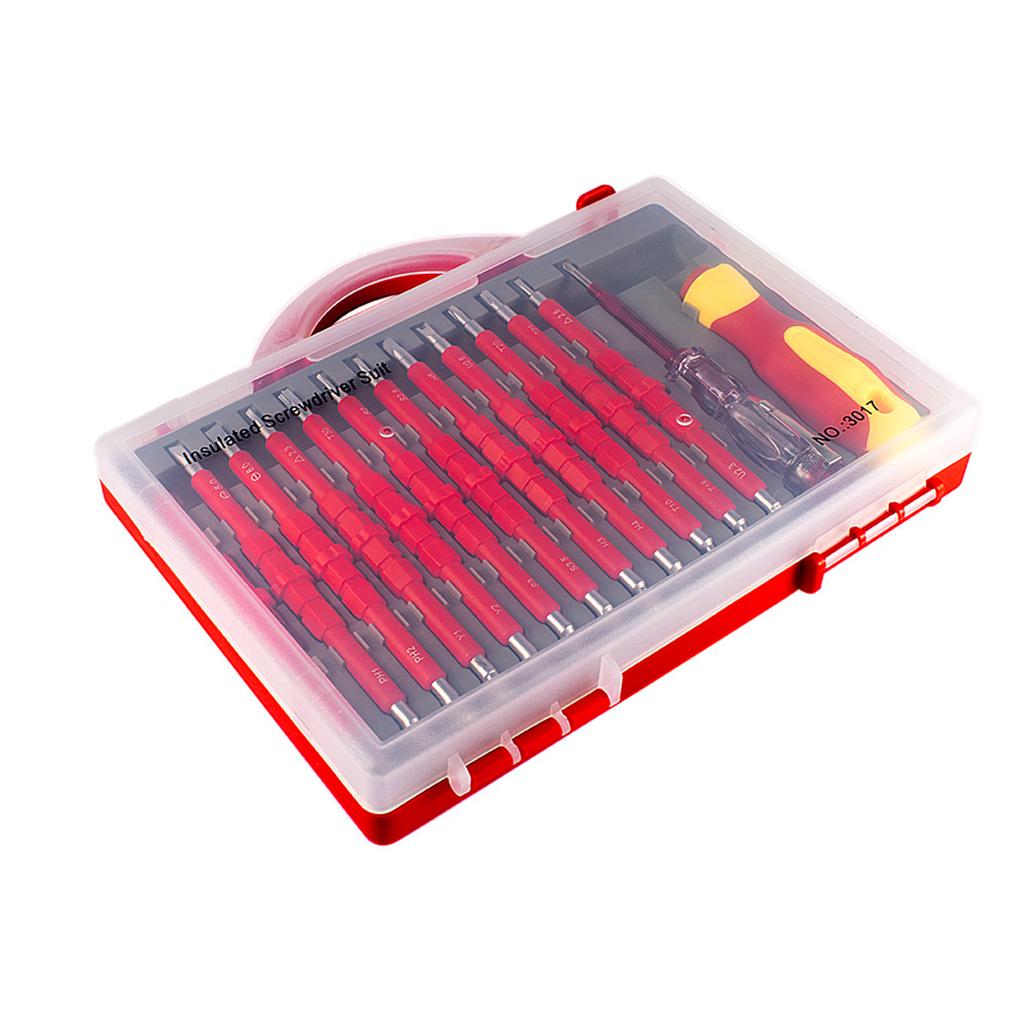 Insulated Screwdriver Set Phillips Slotted Torx Hex Screwdriver Kit with for Case Magnetic Electrical Screwdrivers Inter
