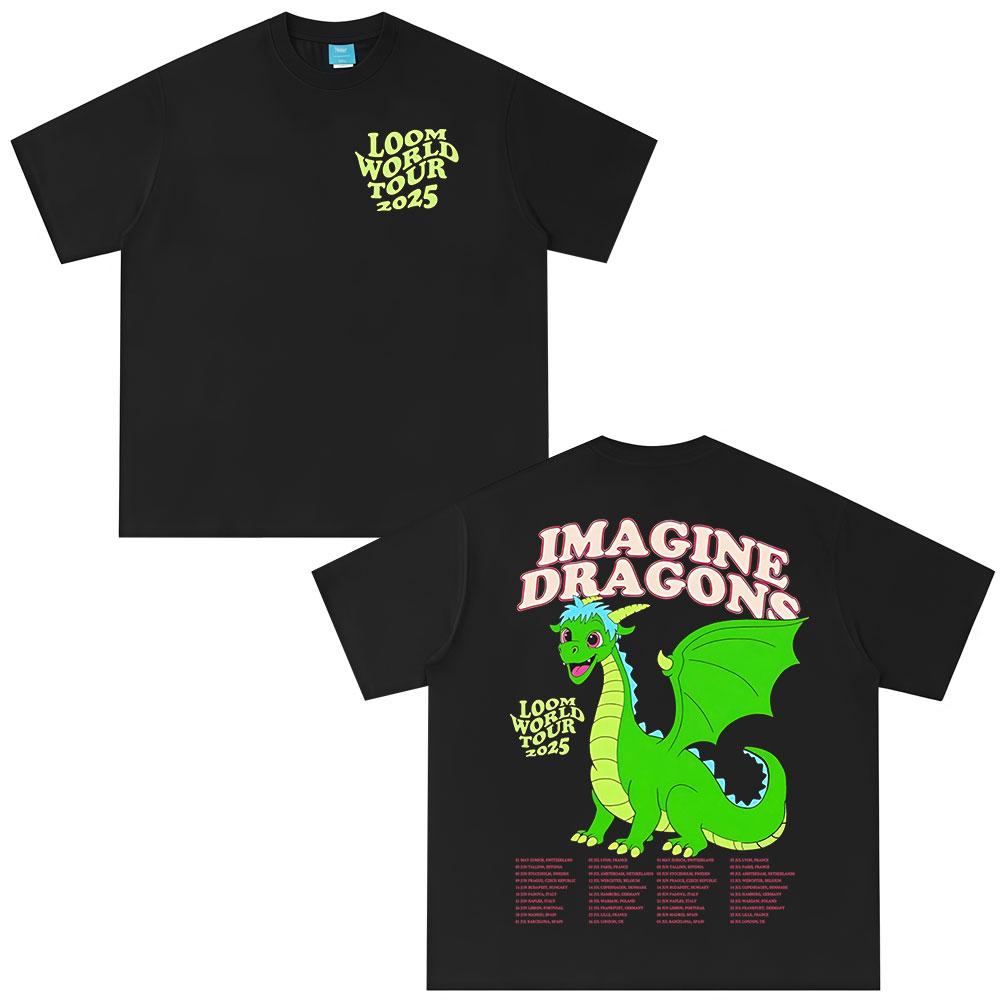 

Imagine Dragons Гурт Loom Світовий Тур Футболка Чоловіки Жінки Одяг Рок Панк Готична Футболка Повсякденна Бавовняна Оверсайз Футболки S
