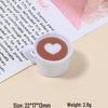 Handmade Heart-Shaped Latte Art Coffee Cup Toy, DIY Ornament, Cream Glue Accessories, Resin Parts