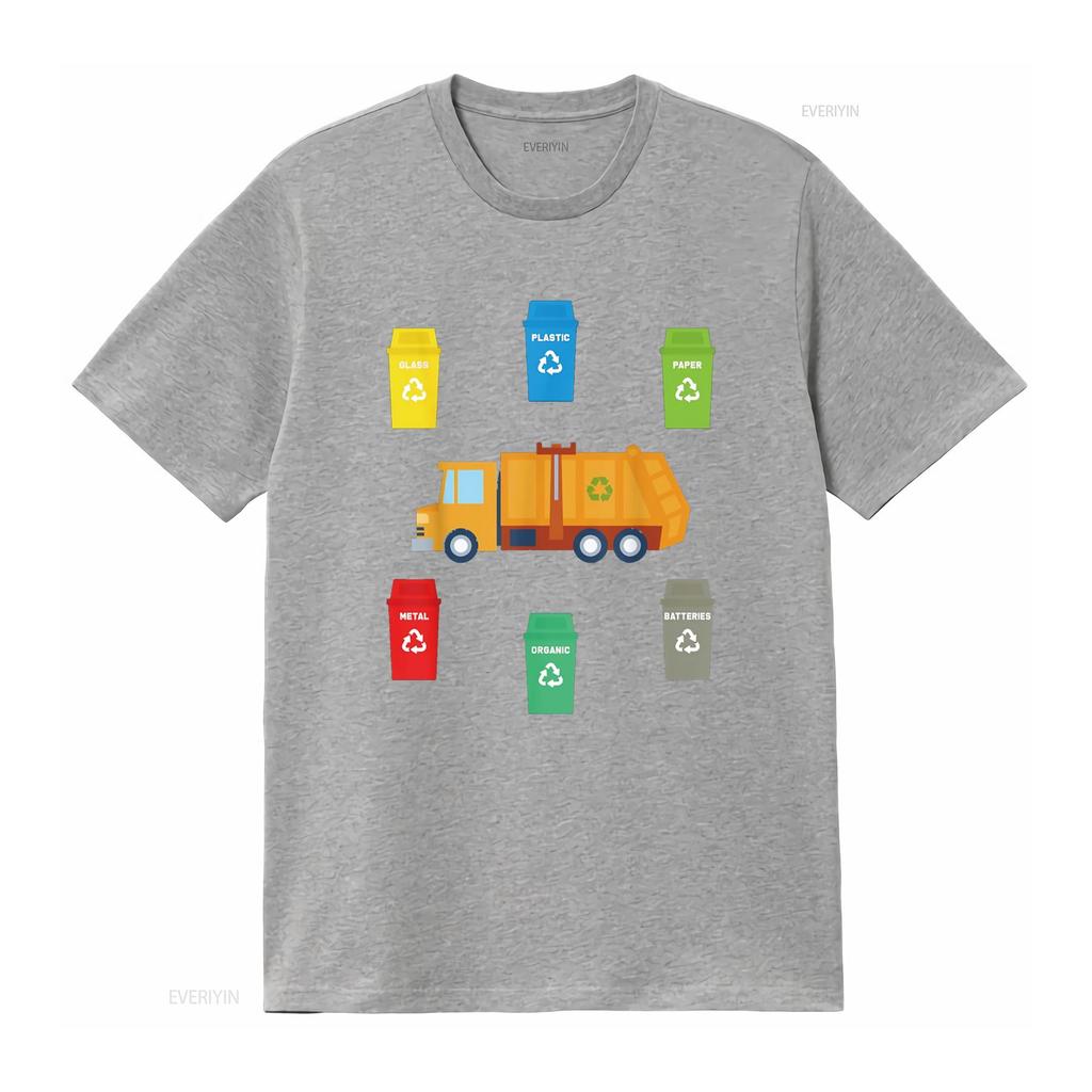Recycling Trash Garbage Truck T Shirt Funny Toddler Boy Kids Vintage Washed Fashion Slightly Comfortable Stretched Breathable