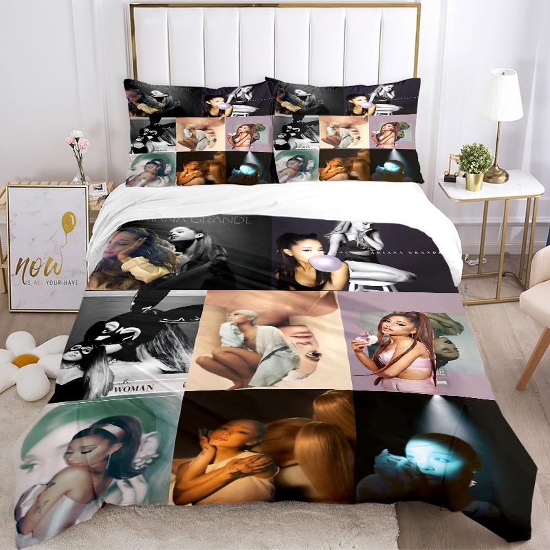 3Pcs Ariana Grande'S Artistry Bedding Sets For All Sizes New 3D Printed Bed Cover Comforter Duvet Cover Pillowcase Bedroom Decoration