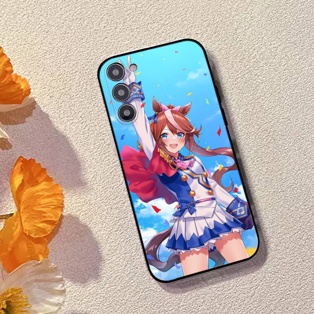 Anime U-UmamusumeTokai Teio Phone Case For Samsung Galaxy A73,A72,A71,A70,A53,A52,A51,Soft Silicone Black Cover