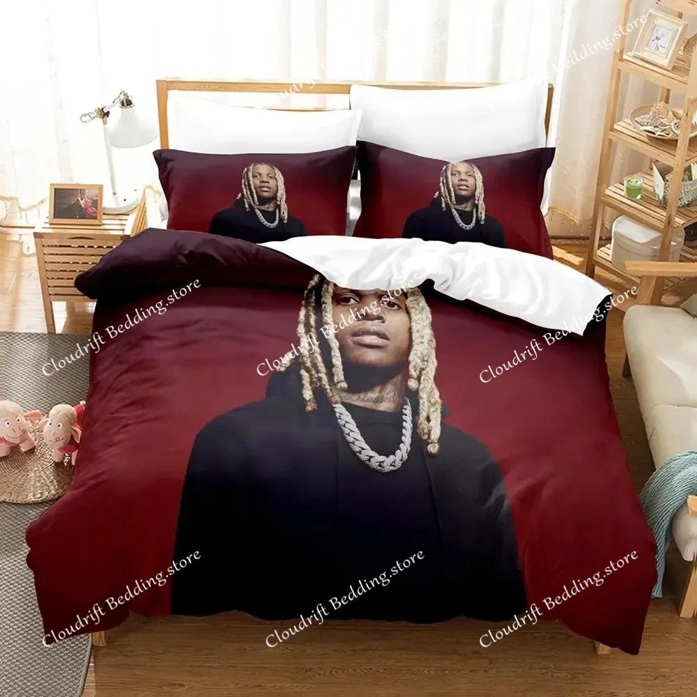 3D Print Lil Durk Rapper Bedding Set Duvet Cover Bed Set Quilt Cover Pillowcase Comforter King Queen Size Boys Adult Bedding Set