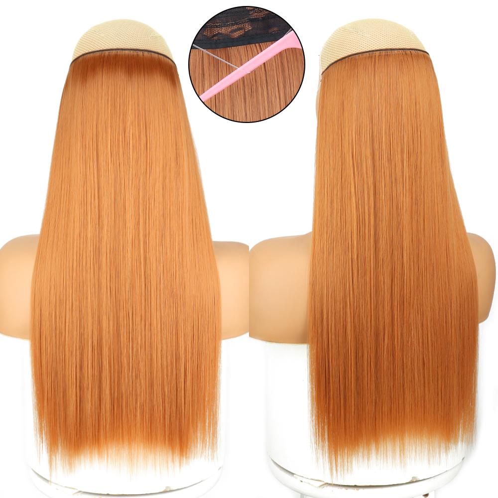 

MISS WIG Женские Длинные Коричневые Блондинки Цвет Омбре Прямые Наращивание Волос Синтетическое Волокно Натуральная Повседневная Одежда Косплей Прямые Волосы 55 cm