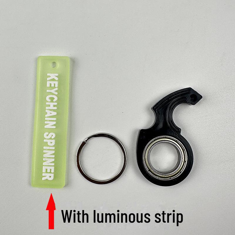 Second-Gen Fidget Spinner Keychain: Fingertip Rotation Anti-Anxiety Toy