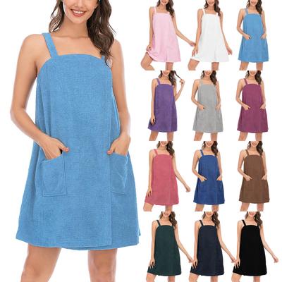 Kadın Yazlık Ev Giyim Bornoz Emici Banyo Havlusu Rahat Kadın Pijamaları