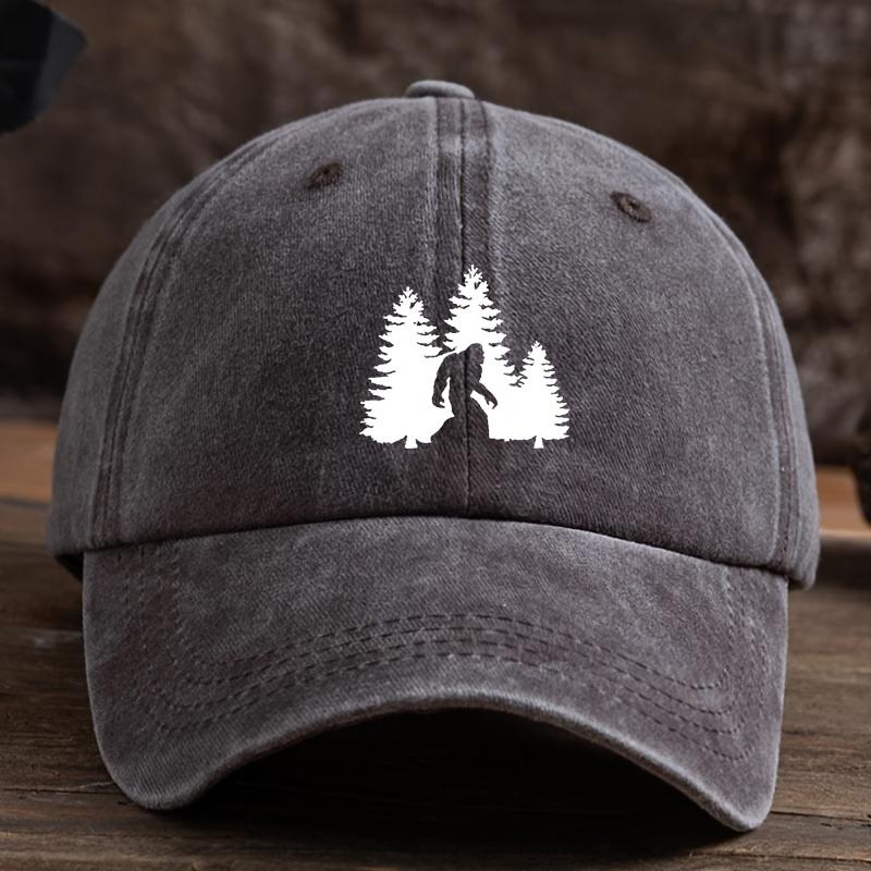 Gorilla print baseball cap, unisex outdoor hat, fashionable and versatile duckbill cap trend