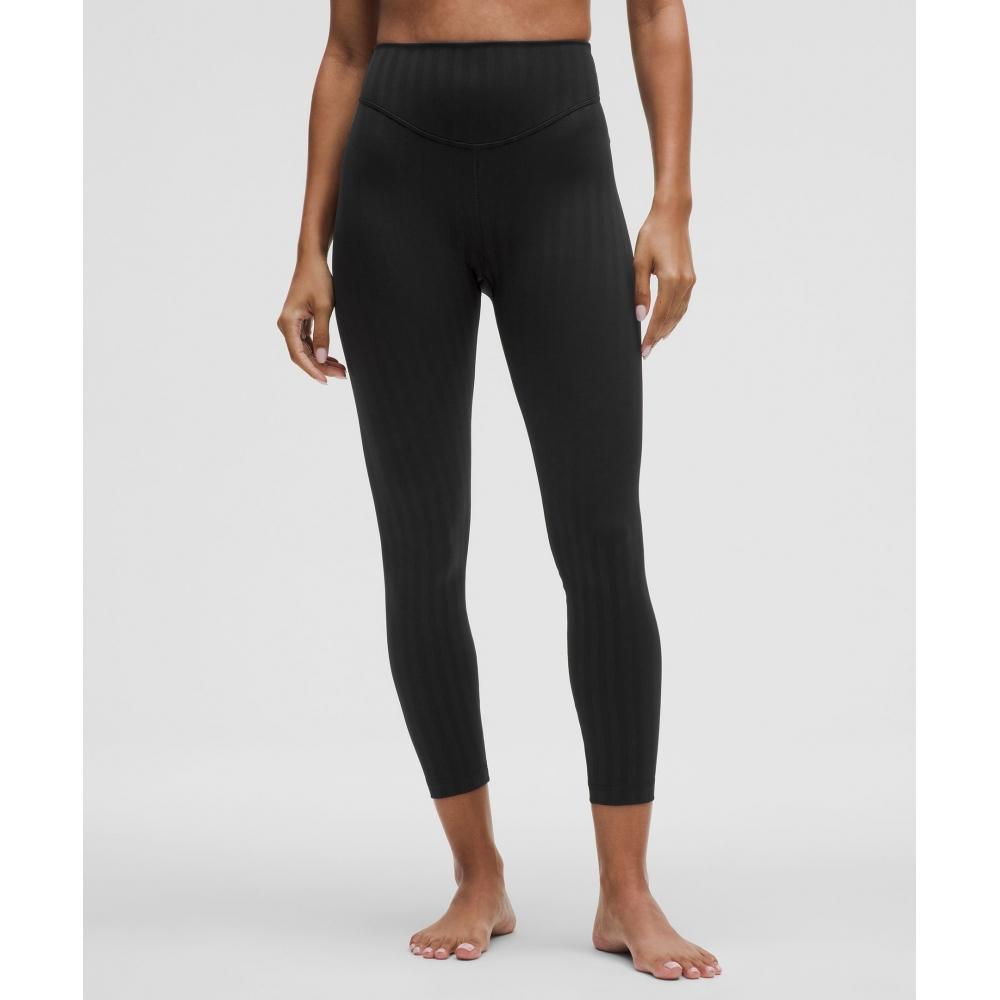 

Lululemon WUnder Under High Rise Tight 25 Tonal Stripe Black 0