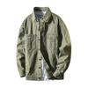 TW Spring and Autumn American vintage Cargo Jacket Men's Loose Casual Long sleeve Outerwear Thin Heavy Washed Pure Cotton