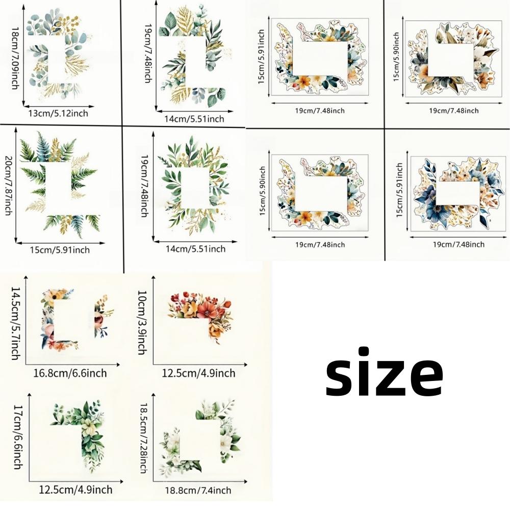 4pcs/set DIY Flower Leaf Switch Sticker Removable Waterproof Green Plant Switch Sticker Self-adhesive Leaf Decal Living Room