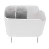 Multifunctional Cooking Utensil Holder Wall Mounted Organizer Box with Detachable Dividers Hooks for Kitchen Bathroom