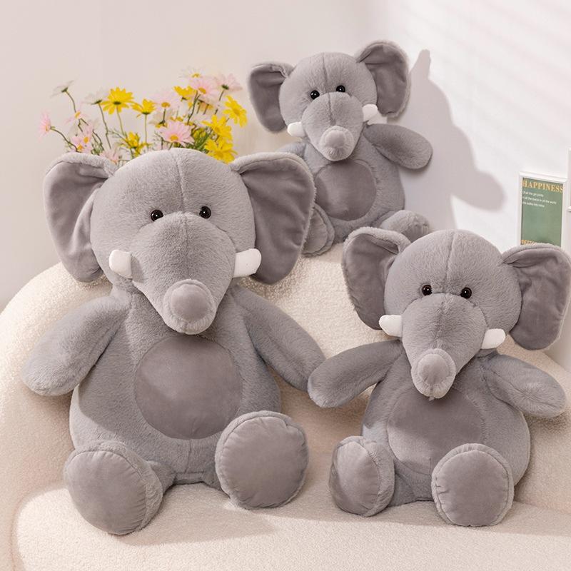 Cute Cute Gray Elephant Doll Plush Toy Long Nose Baby Elephant Doll Children Soothing Pillow Rag Doll