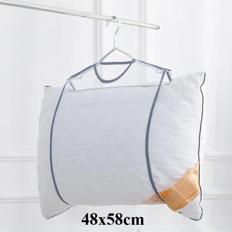 

Hanging Pillow Drying Rack Outdoor Windproof Pillow Drying Net Multifunctional Large Capacity Dryer Bags Organizer