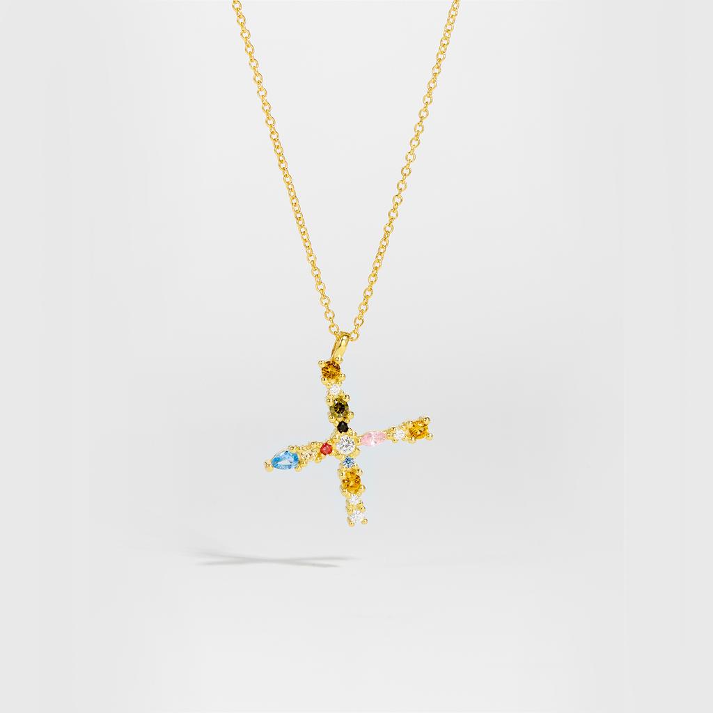 925 Sterling Silver Gold Letter M Pendant Initial F Alphabet Necklace Monogram Opals 2020 Women Accessories Jewelry