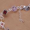 Women Cube Colorful CZ Bracelet Bangle Jewelry Gifts