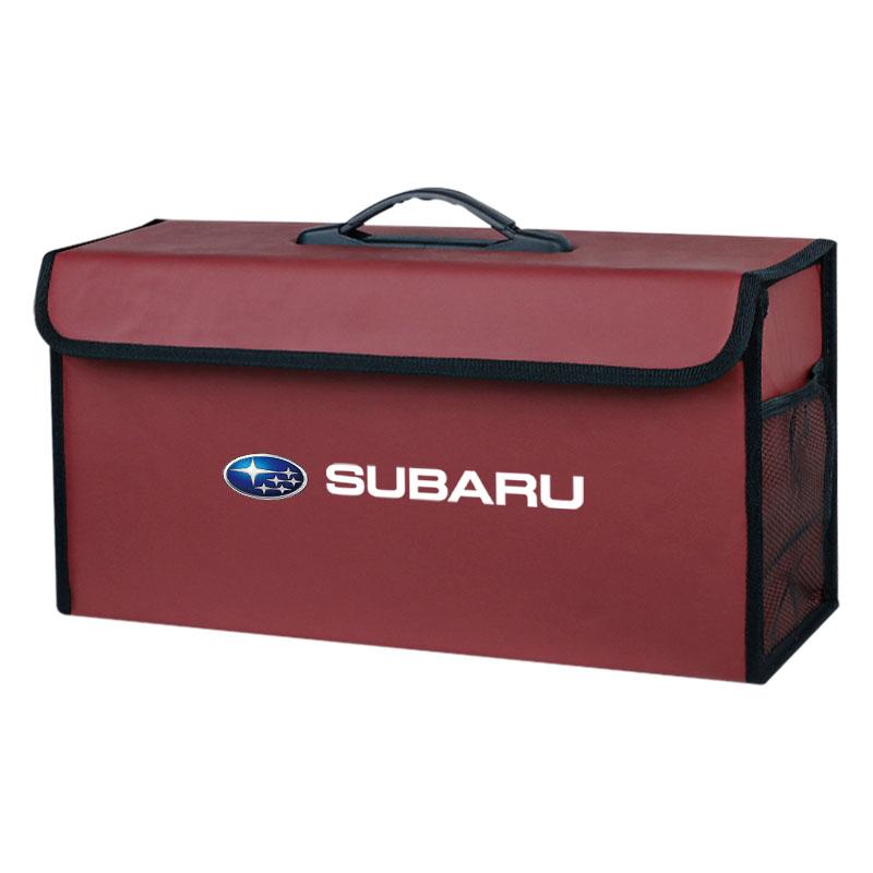 leather Car Organizer Box Trunk Storage Bag For Subaru Levorg BRZ Forester Legacy Mpreza Impreza XV Outback Crosstrek STI Ascent Y12