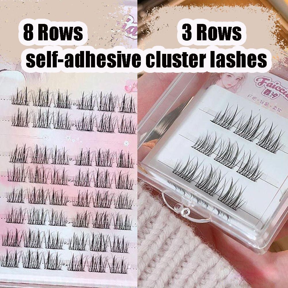 Press On Segmented Eyelashes Natural Long Individual Eyelash  DIY Eyelash Extension