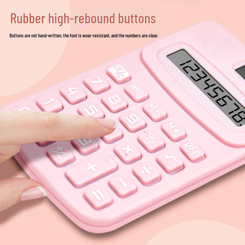 Compact Solid Color Mini Calculator K888 for Office Use