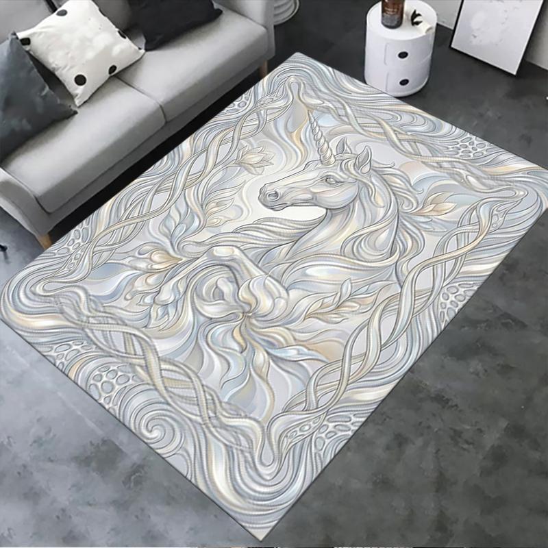 2025 New Unicorn Animal Carpet Rug for Living Room Bedroom Home Sofa Decoration,Kids Play Non-slip Floor Mat141
