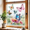 Schmetterlings- und Blumen-Fensteraufkleber können in Wohnzimmern, Schlafzimmern, Küchen und Blumengeschäften verwendet werden.