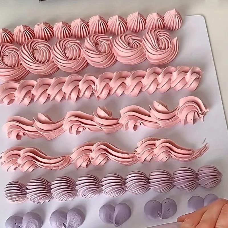 8 Stück Edelstahl Spritztüllen Set Kuchen Spritzbeutelspitzen für Dessert Keks Cupcake Backen Langlebige Küchenwerkzeuge Dessertwerkzeuge