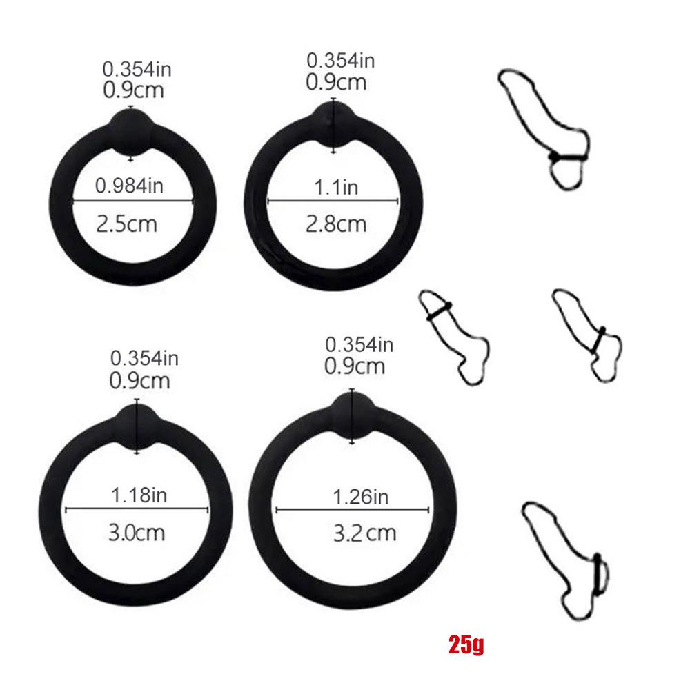 4-Piece Silicone Cock Ring Set for Delayed Ejaculation & Restraint