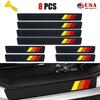 8X For Toyota Accessory Carbon Fiber Door Sill Plate Cover Protector Sticker