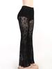 Summer Women's Pants Sexy Perspective Flared Pants Women's Streetwear Retro Lace Pants