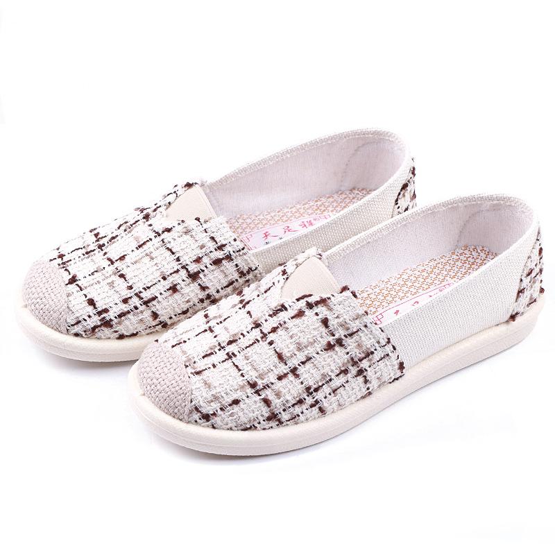 

Ленивые парусиновые туфли женские весна и осень новые старые пекинские тканевые туфли женские одинарные туфли дышащие и легкие 41