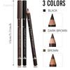 Wasserdichter, schweißfester schwarzer Eyeliner, Augenbrauenstift, langlebig, schnelltrocknend, Augenbrauenstift aus Holz, Make-up, für Anfänger geeignet