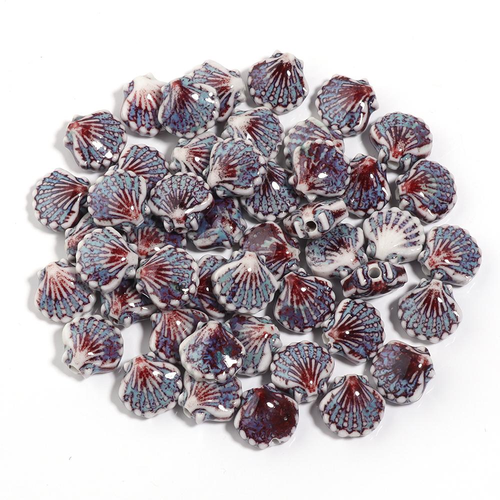 

5Pcs 12x11.5mm Colorful Halo Dyed Ceramic Shell Beads For Craft Bracelet Earrings Jewelry Making Spacer Beads DIY Accessories