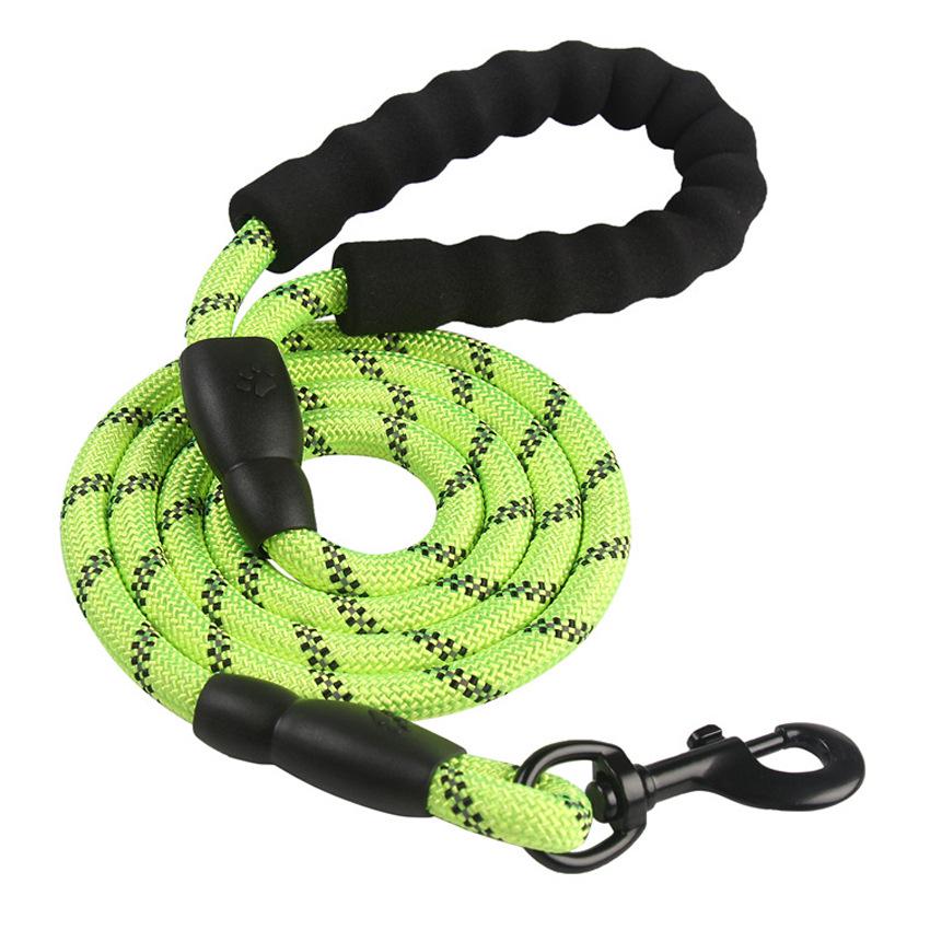 Reflective Double-Wire Nylon Dog Leash for Walking Large, Medium, and Small Dogs