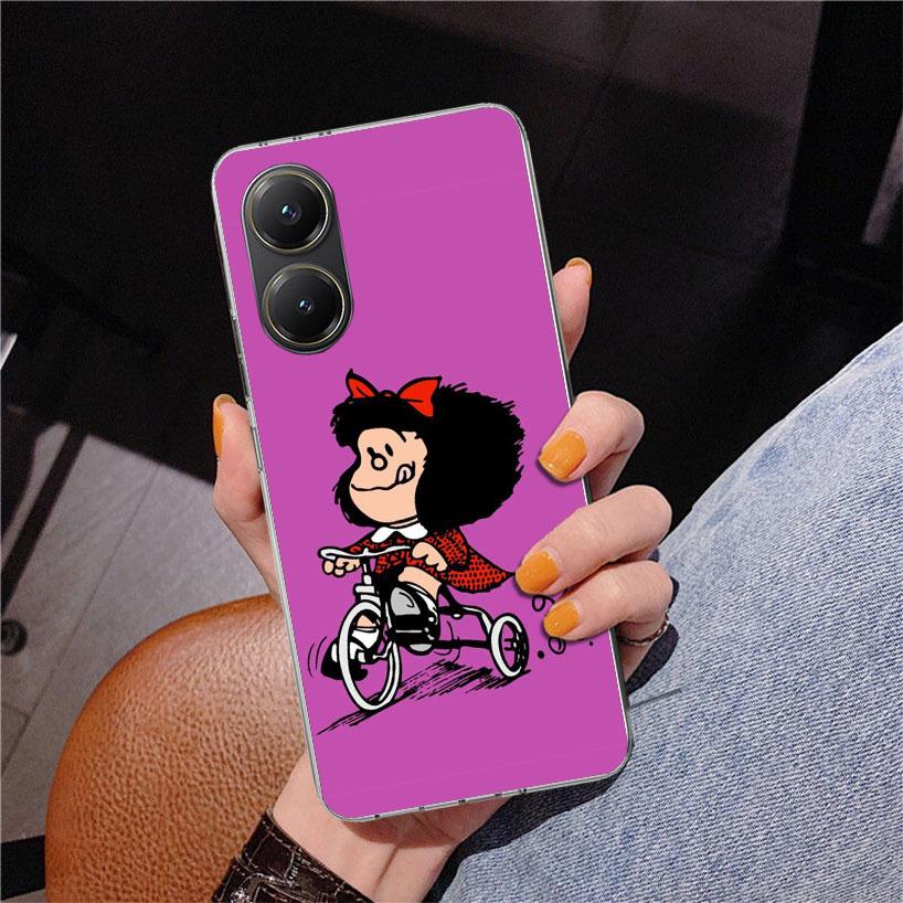 Cartoon Cute Mafalda Phone Case For Xiaomi Poco X7 X6 X5 Pro F7 Ultra Redmi 15C 15 13C 13 12C 12 10 10A 10C 9 9A 9C 9T Cover Poc