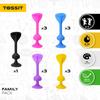 TOSSIT Game Set Suction Cup Throw Party Game Family Friendly Friend Pack 4 Light and Yellow Portable – Indoor/Outdoor – – Colors Pink, Purple, Blue,
