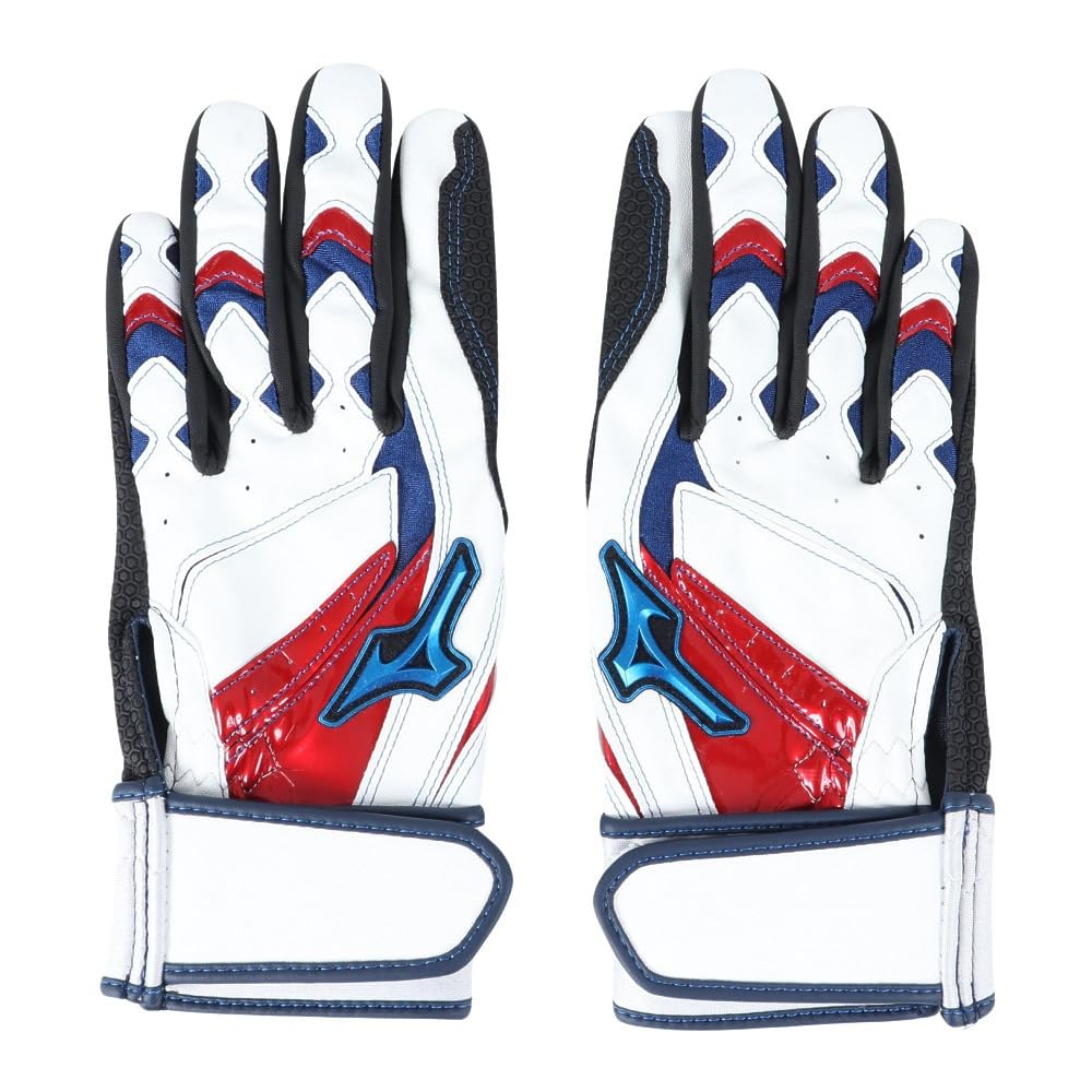 Mizuno Junior Batting WILLDRIVE BLUE 1EJEY52801 x (MIZUNO) Glove, (White Red/JL/Jr)