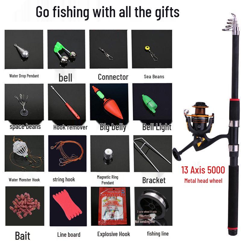 Komplettes Meeresangelruten-Set: Spinn-, Casting- und Weitwurf-Ruten mit Zubehör