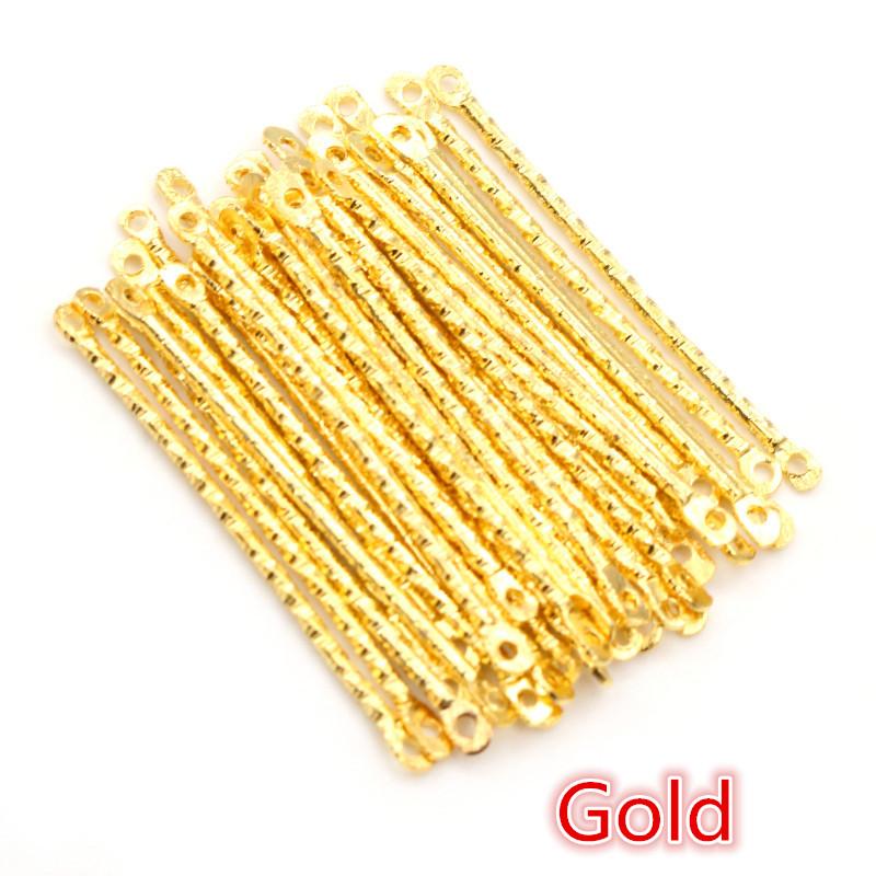50Pcs/lot 15-40mm Double Cylinder Bar Earrings Connecting Stripes For DIY Jewelry Making Earring Pins Findings Supplies