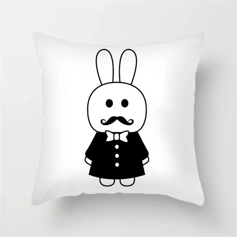 Black Line Decorative Pillowcase Living Room Office Ornaments Home Pillowcase