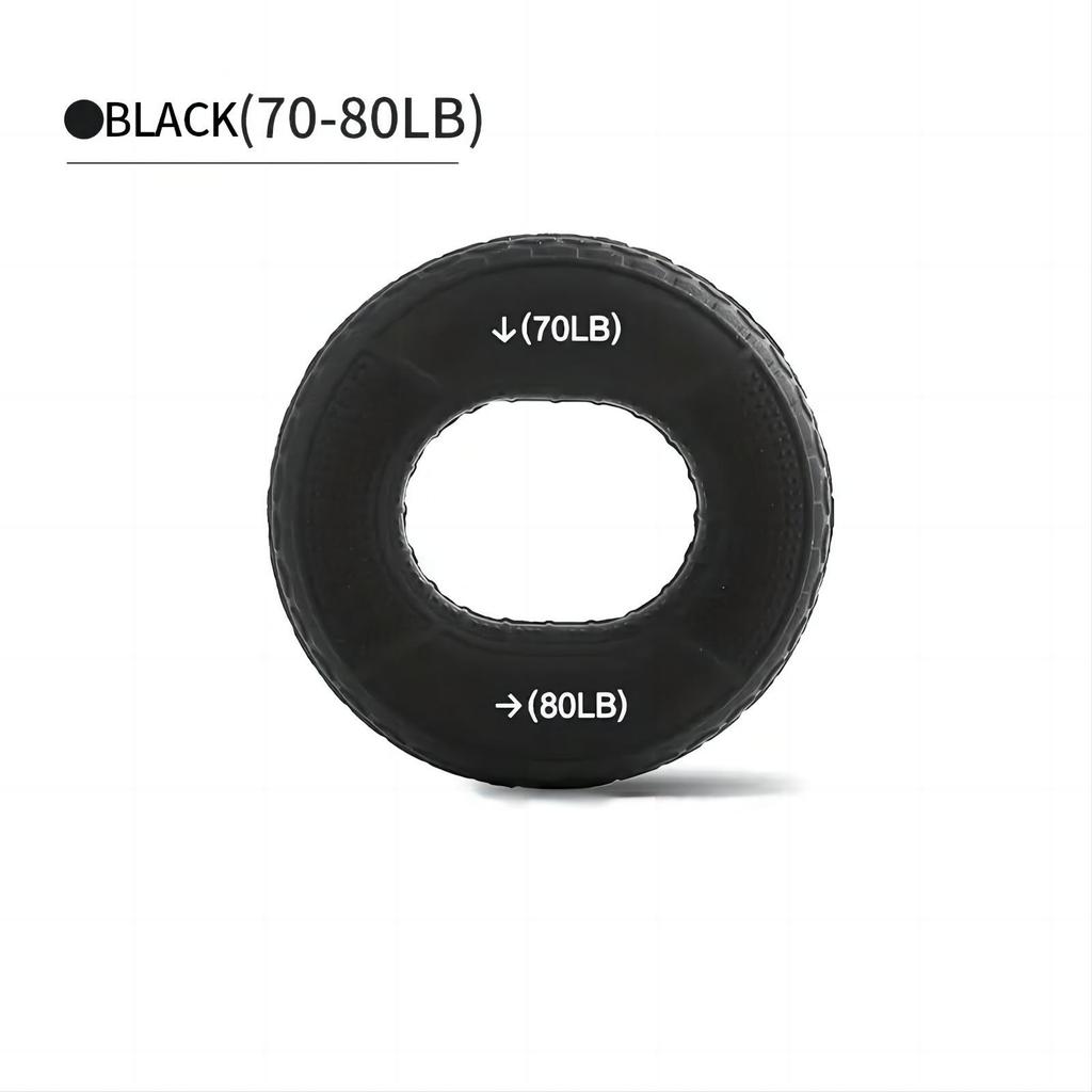 Striped Double Strength Silicone Hand Gripper - Exercise Fitness Trainer Ring