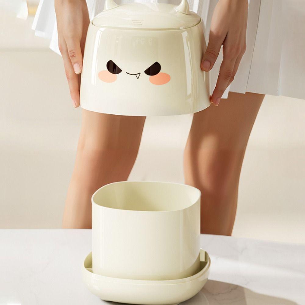 Simple Design Mini Trash Can Cartoon Dust Bin Stylish Desktop Trash Can Car