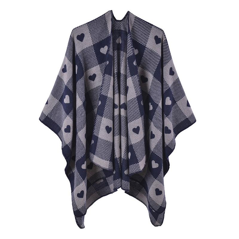 

Luxury Design Imitation Cashmere Women Scarf Winter Love Heart Poncho Wrap Shawl Capa Para Mujer Pashmina Chales Echarpe Hiver One Size& 8Y