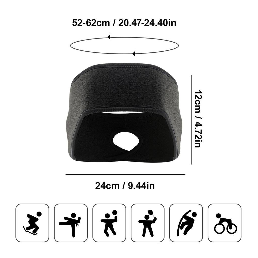 1Pc Outdoor Cycling Running Windproof Warm Hair Band Fleece Ear Protection Head Cover, Suitable for Outdoor Running, Cycling