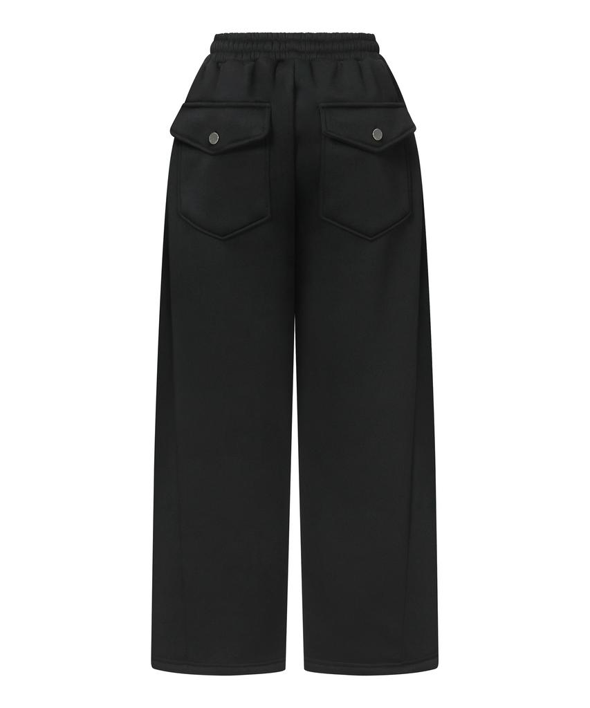 Mucent Seria Side Pintuck Back Pocket Wide Sweatpants (2 Colors)
