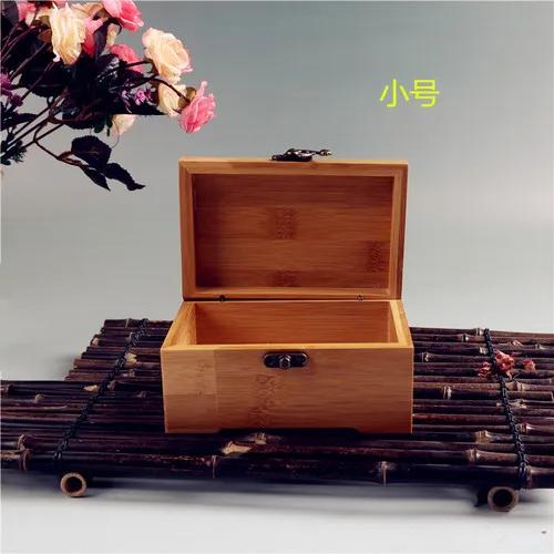 Bamboo Craft Princess Korean Bamboo Jewelry Box Wooden Jewelry Storage Box Small Collection Box Gift Box WF Travel organizer Box
